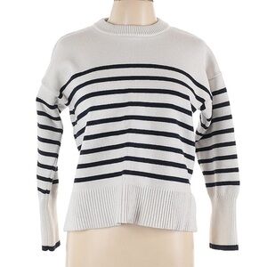 Philosophy Republic Black & White Striped Knit Crewneck Sweater XL